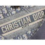 Dior Grey Letter Embroidery Saddle Bag 3351