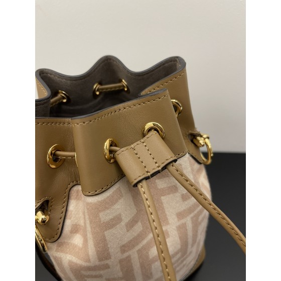 FENDI new mon tresor bag full FF flannel bucket bag