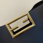 FENDI Medium Black Way New Double F Buckle Bag