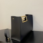 FENDI Medium Black Way New Double F Buckle Bag