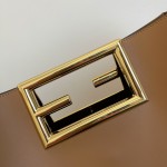 FENDI Large Caramel Way New Double F Buckle Handbag