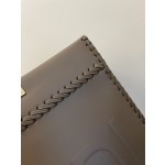 FENDI medium side leather woven tote bag "Sunshine Tote"