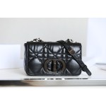 ▪️ DIOR CARO Black Gunmetal Buckle DR-061