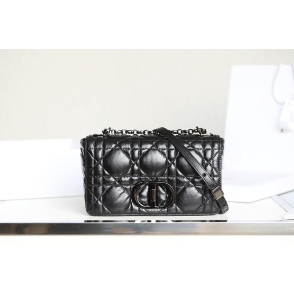 ▪️ DIOR CARO Black Gunmetal Buckle DR-061