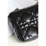 ▪️ DIOR CARO Black Gunmetal Buckle DR-061