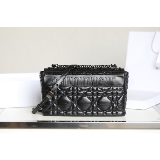 ▪️ DIOR CARO Black Gunmetal Buckle DR-061