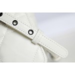 ▪️ DIOR CARO White Gunmetal Buckle DR-061