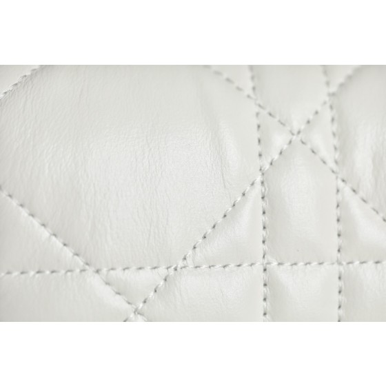 ▪️ DIOR CARO White Gunmetal Buckle DR-061