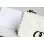 ▪️ DIOR CARO White Gunmetal Buckle DR-061