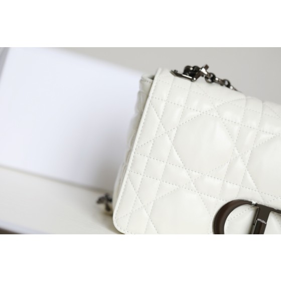 ▪️ DIOR CARO White Gunmetal Buckle DR-061