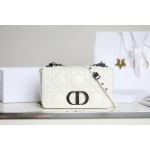 ▪️ DIOR CARO White Gunmetal Buckle DR-061