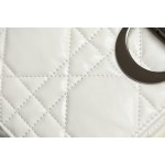 ▪️ DIOR CARO White Gunmetal Buckle DR-061