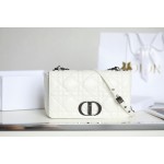 ▪️ DIOR CARO White Gunmetal Buckle DR-061