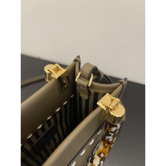FENDI Sunshine mini tortoiseshell portable crossbody cute