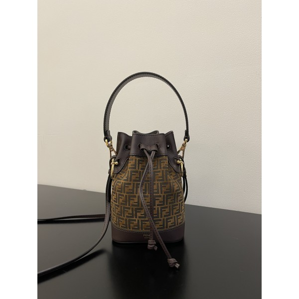 FENDI new mon tresor bag full FF suede bucket bag