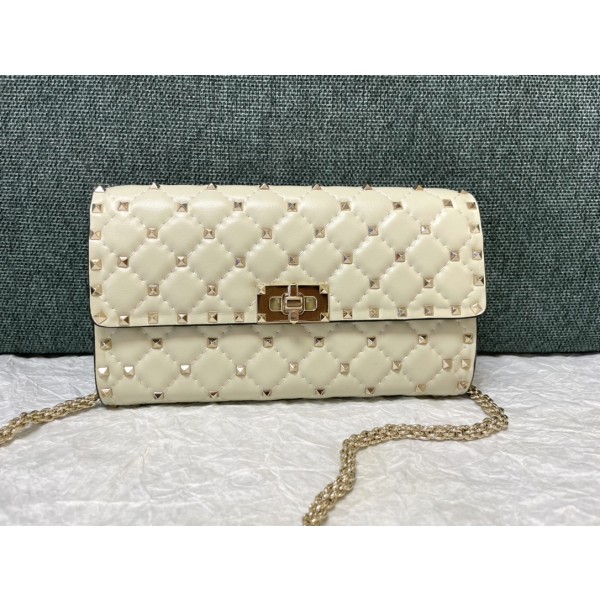 Valentino Studded Lambskin Shoulder Bag Clutch 0137