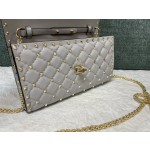 Valentino Studded Lambskin Shoulder Bag Clutch 0137