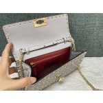 Valentino Studded Lambskin Shoulder Bag Clutch 0137