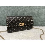 Valentino Studded Lambskin Shoulder Bag Clutch 0137