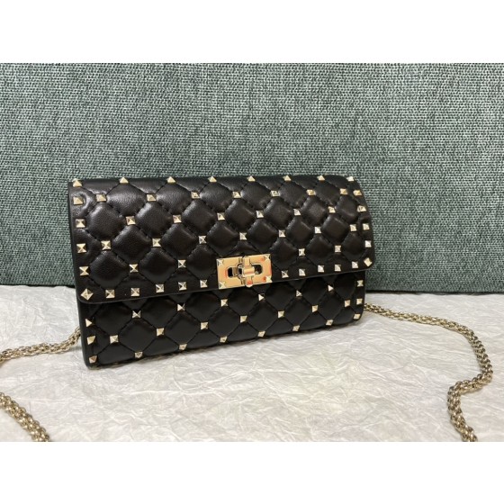 Valentino Studded Lambskin Shoulder Bag Clutch 0137
