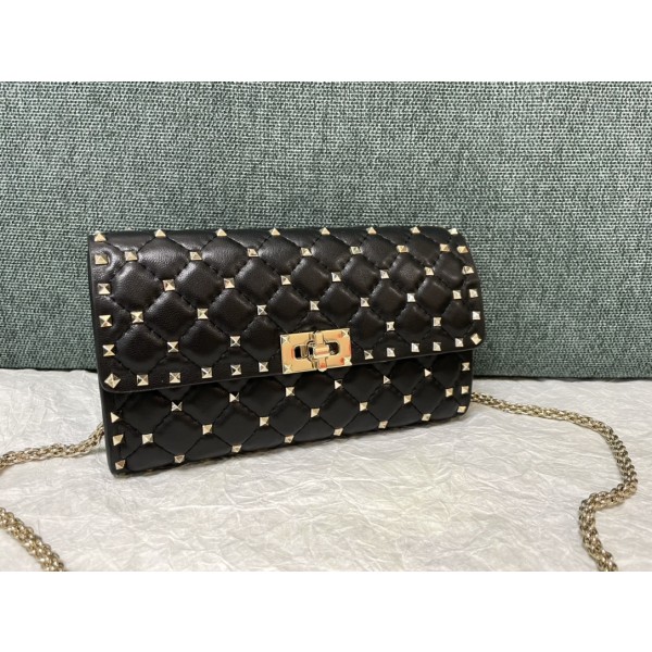 Valentino Studded Lambskin Shoulder Bag Clutch 0137