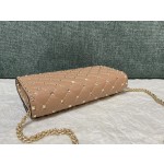 Valentino Studded Lambskin Shoulder Bag Clutch 0137