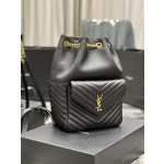 SAINT LAURENT  V型绗缝迷你水桶包型号：672609