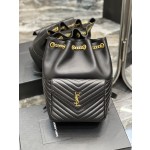 SAINT LAURENT  V型绗缝迷你水桶包型号：672609