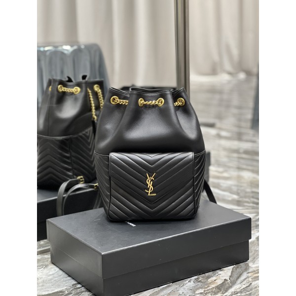 SAINT LAURENT  V型绗缝迷你水桶包型号：672609