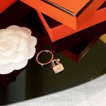 Hermes Smooth Single Diamond H Bag Ring