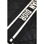 DIOR TOTE embroidered vine check black