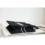 DIOR TOTE embroidered vine check black