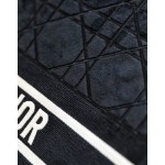 DIOR TOTE embroidered vine check black