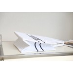 DIOR TOTE embroidered vine check white