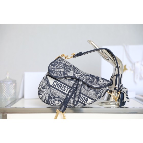 Dior Velvet Saddle Saddle Bag