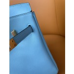 Birkin 25/30 Northern Blue swift Leather Gold Buckle