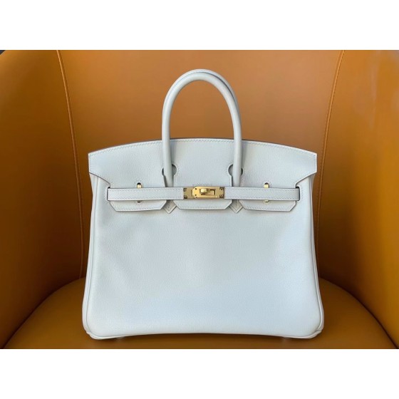 Birkin 25/30 Pearl Grey swift Leather