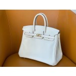 Birkin 25/30 Pearl Grey swift Leather