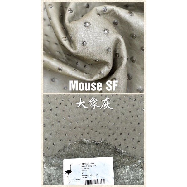 Hermes makes exclusive leather wild South African ostrich leather:CK18 elephant gray