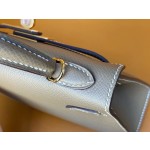Mini Kelly 2nd generation elephant gray epsom leather