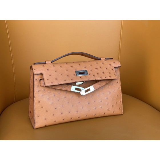 Mini Kelly Generation Evening Bag South Africa kk Ostrich Leather