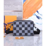 Louis Vuitton's Trio Messenger Bag is made of cowhide with Damier checkerboard pattern