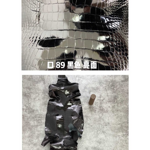Hermès makes exclusive leather glossy American alligator:CK89 black