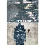 Hermès makes exclusive leather glossy American alligator:1P duck blue