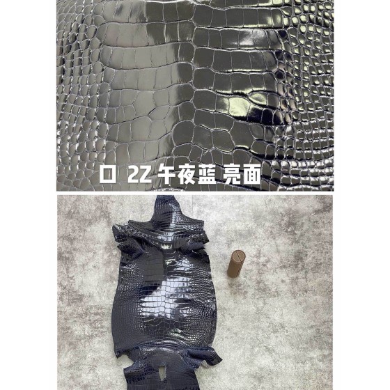 Hermès makes exclusive leather glossy American alligator:2Z midnight blue