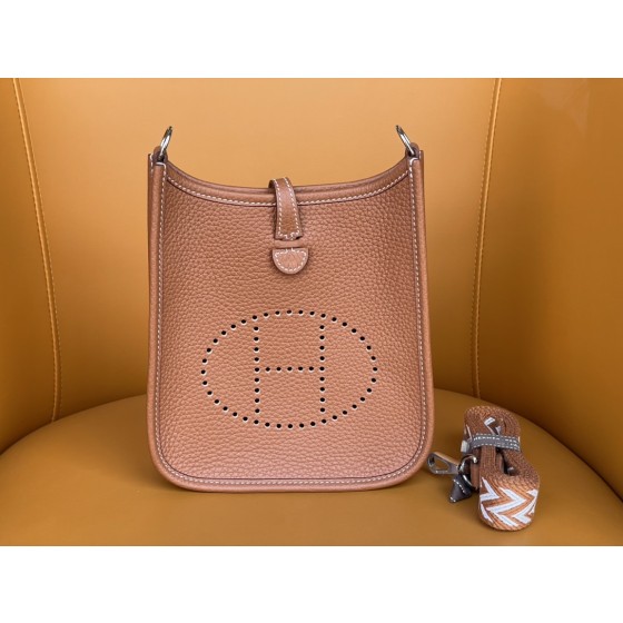 Mini Evelyn golden brown french tc leather