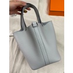 picotin18 chalice blue tc leather silver buckle