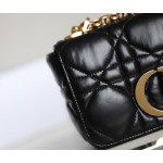DIOR CARO Black Gilt Buckle DR-061