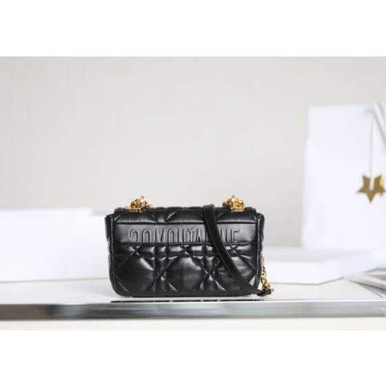 DIOR CARO Black Gilt Buckle DR-061