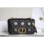 DIOR CARO Black Gilt Buckle DR-061